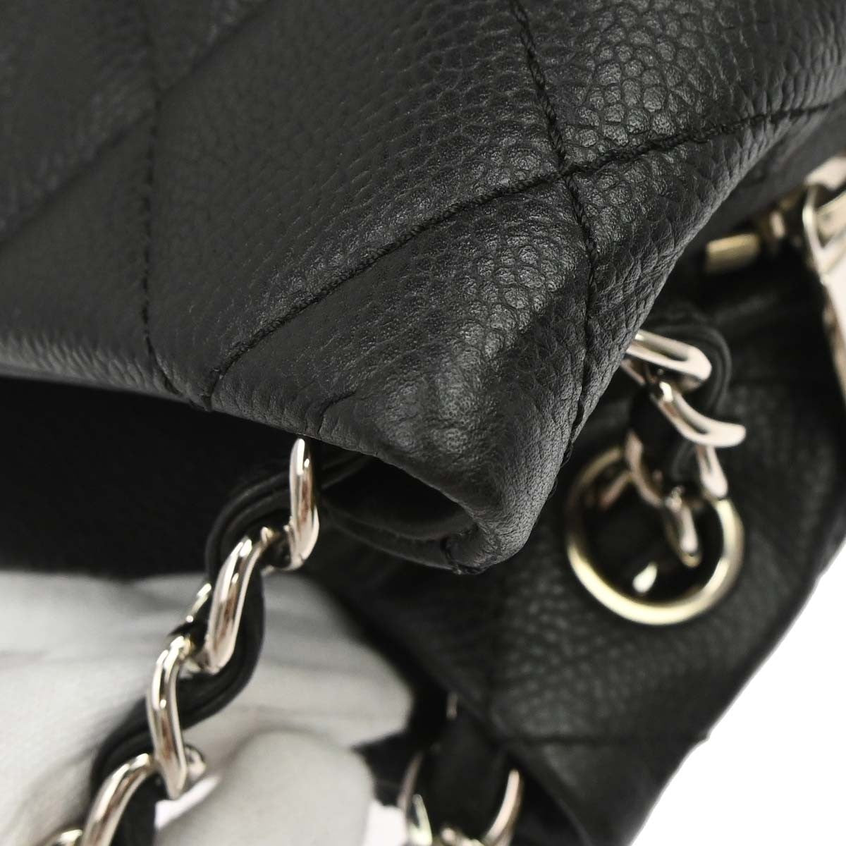 Chanel Timeless Cc Expandable Tote Quilted Caviar Black Leather Tote Bag Bag (Pre-Owned)