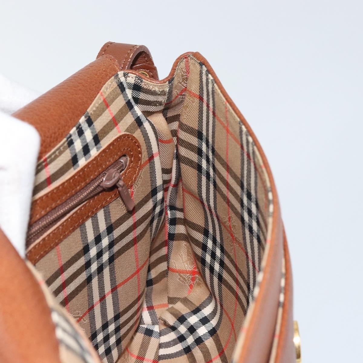 Burberry Vintage Leather Brown Leather Shoulder Bag Bag (Pre-Owned)