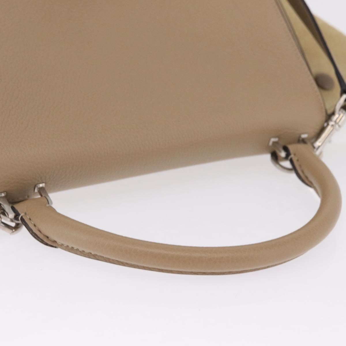 Celine Trapeze Leather Beige Leather Handbag (Pre-Owned)