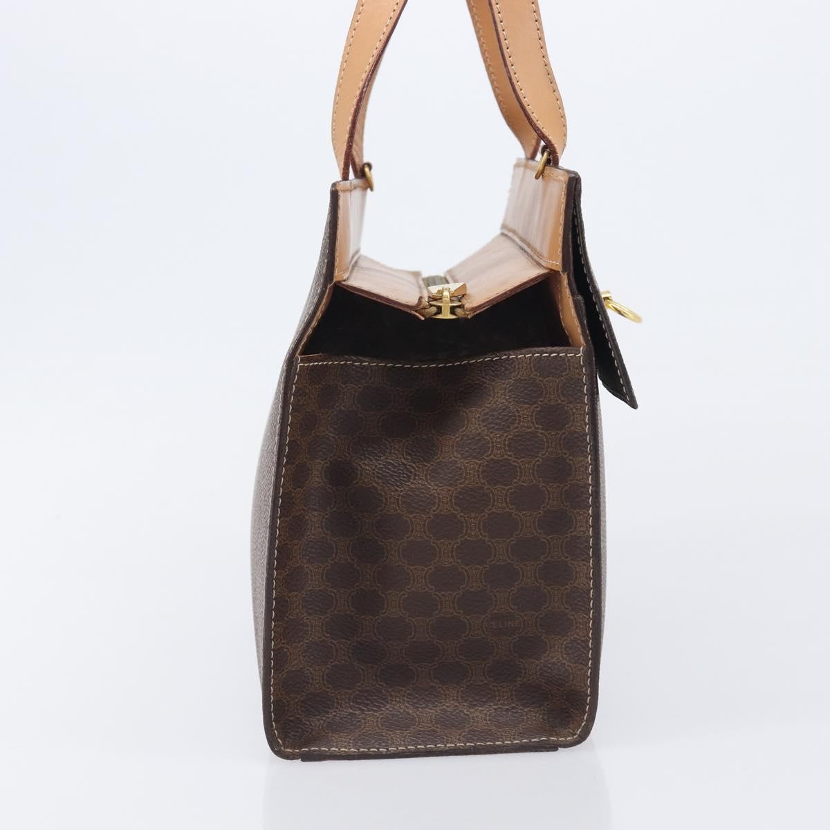 Celine Handbag Canvas Brown Canvas Handbag (Pre-Owned)