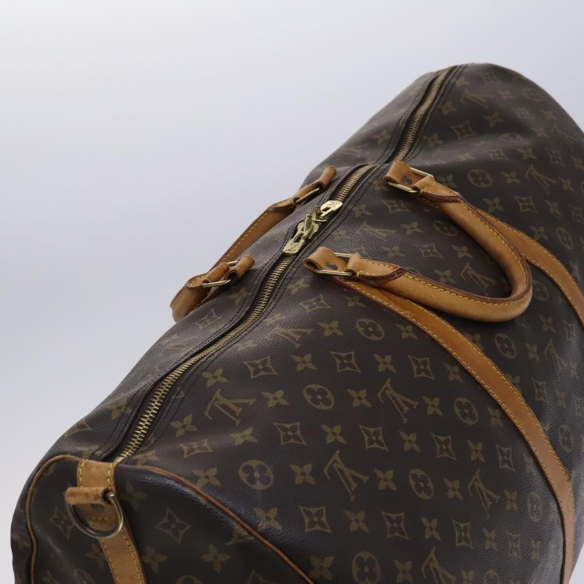 Louis Vuitton Keepall Bandouliere Monogram Canvas Brown Canvas Travel Bag Bag (Pre-Owned)