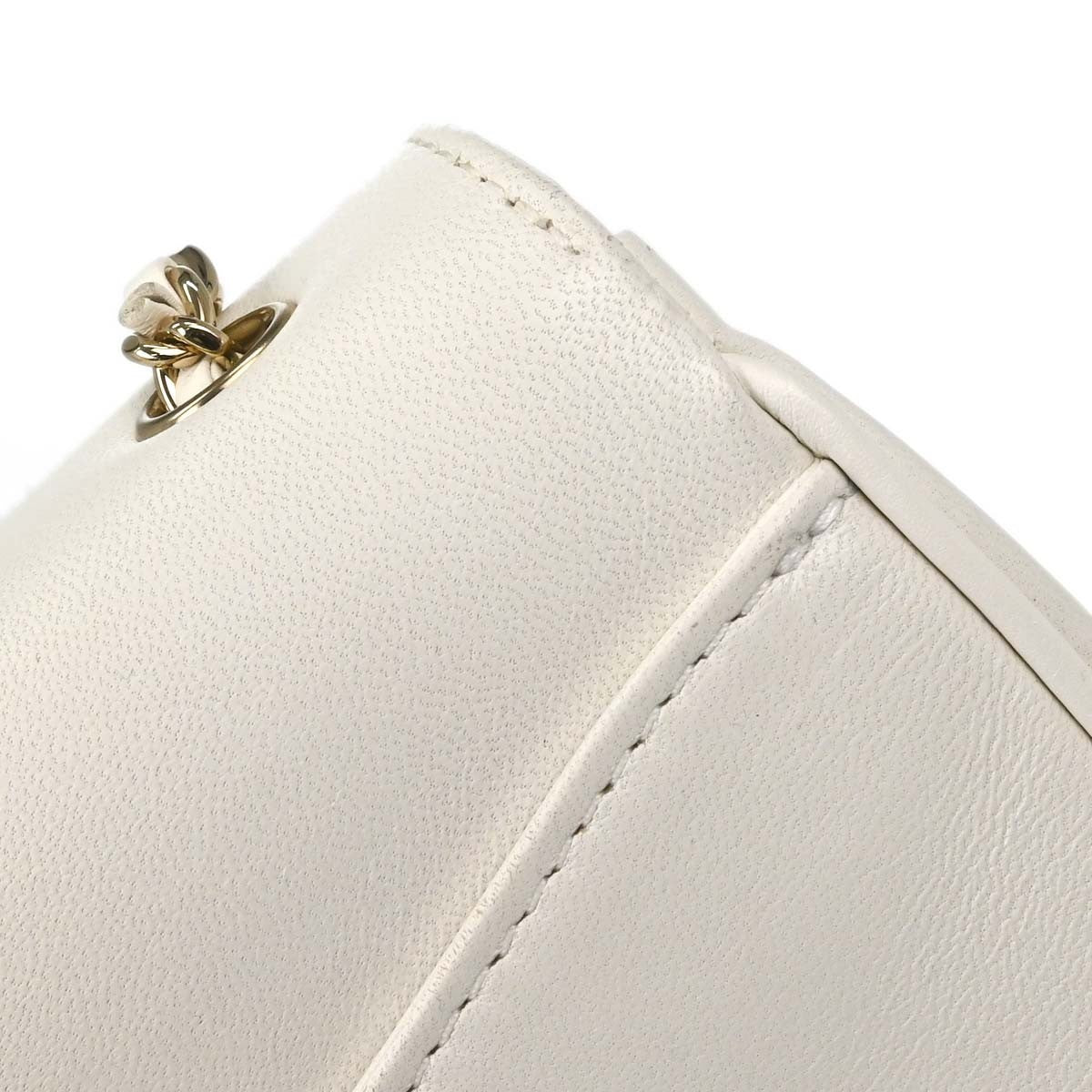 Chanel Cc Mania Flap Lambskin White Leather Shoulder Bag Bag (Pre-Owned)