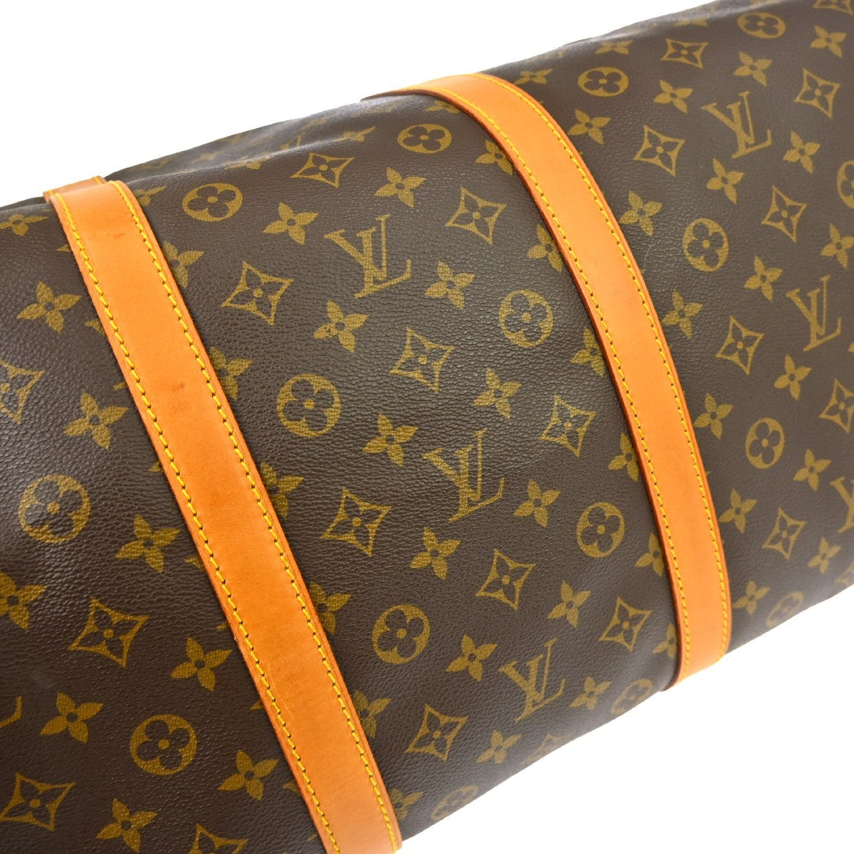 Louis Vuitton Keepall Bandoulière Monogram Brown Canvas Travel Bag Bag (Pre-Owned)