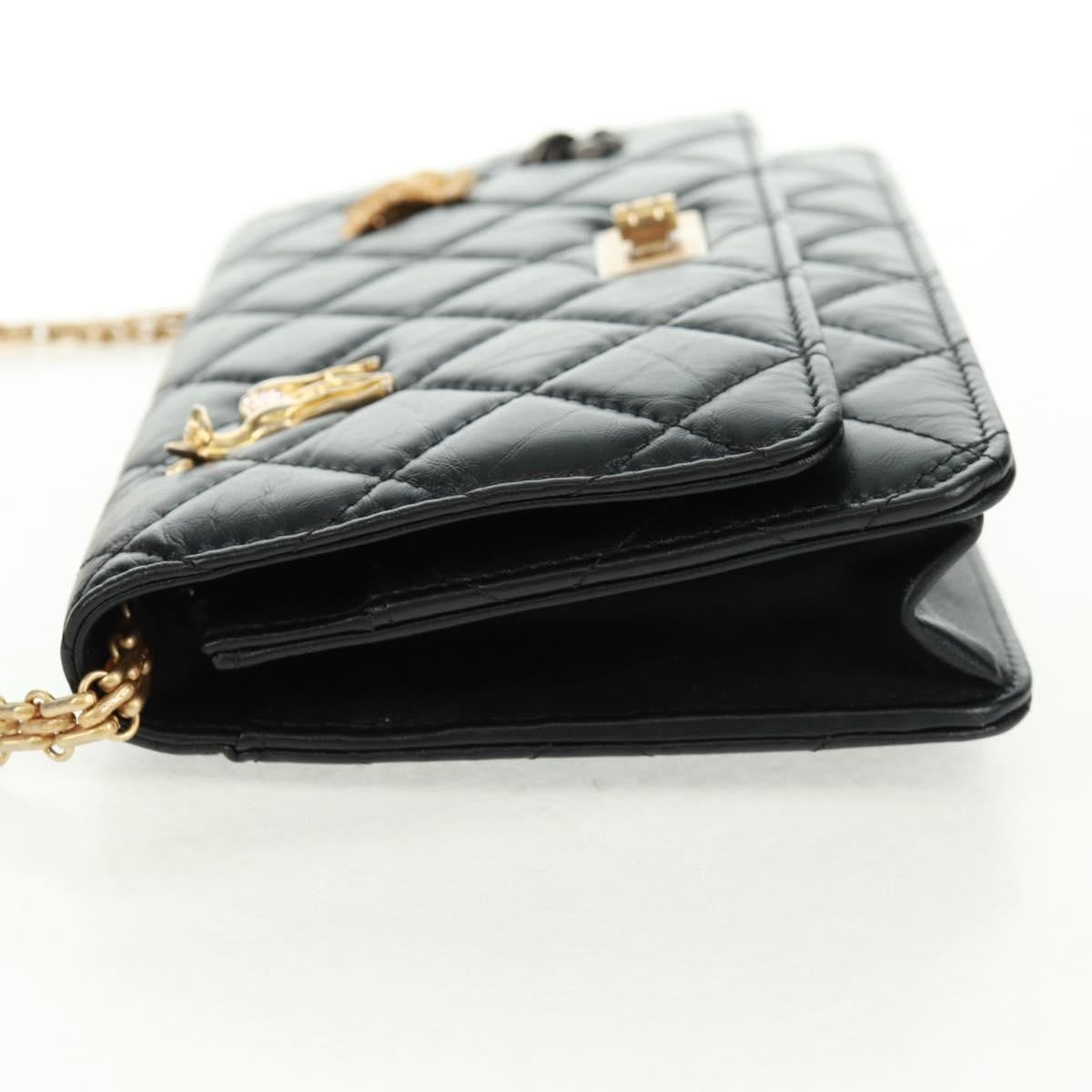 Chanel Lucky Charms Reissue 2.55 Flap Leather Black Leather Shoulder Bag Bag (Pre-Owned)