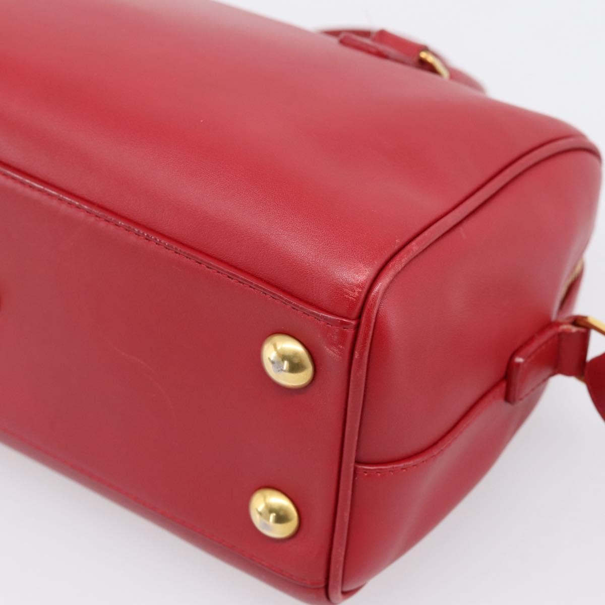 Saint Laurent Classic Baby Duffle Leather Red Leather Handbag (Pre-Owned)