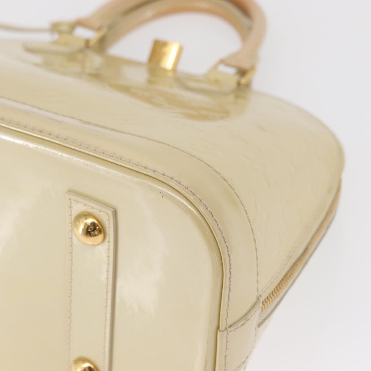 Louis Vuitton Alma Monogram Vernis Beige Patent_Leather Handbag (Pre-Owned)