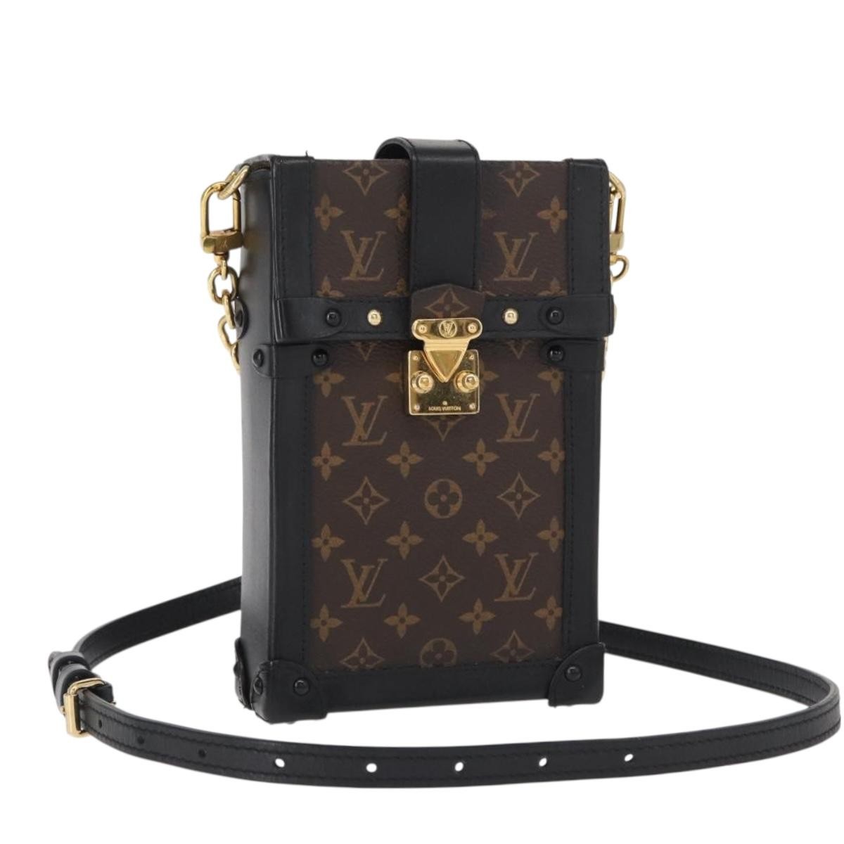 Louis Vuitton Vertical Trunk Pochette Monogram Canvas Brown Canvas Clutche & Pouche Bag (Pre-Owned)