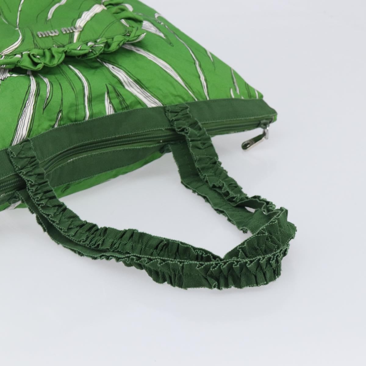 Miu Miu Vintage Nylon Green Nylon Handbag (Pre-Owned)