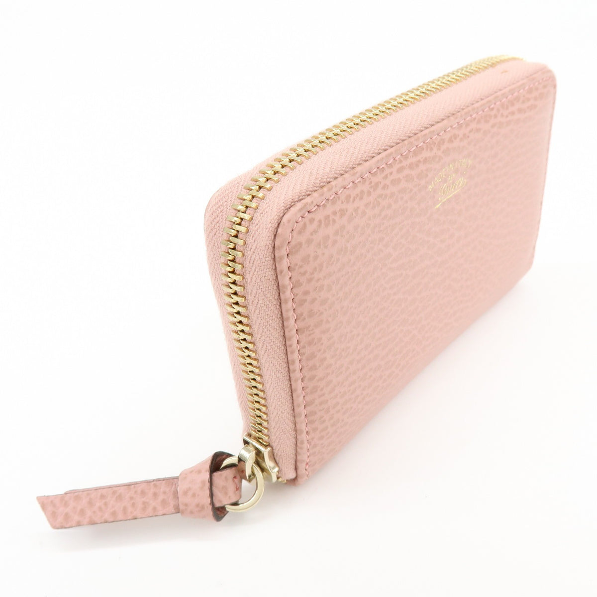 Gucci Swing Zip Around Leather Pink Leather Wallets Accessory (Pre-Owned)