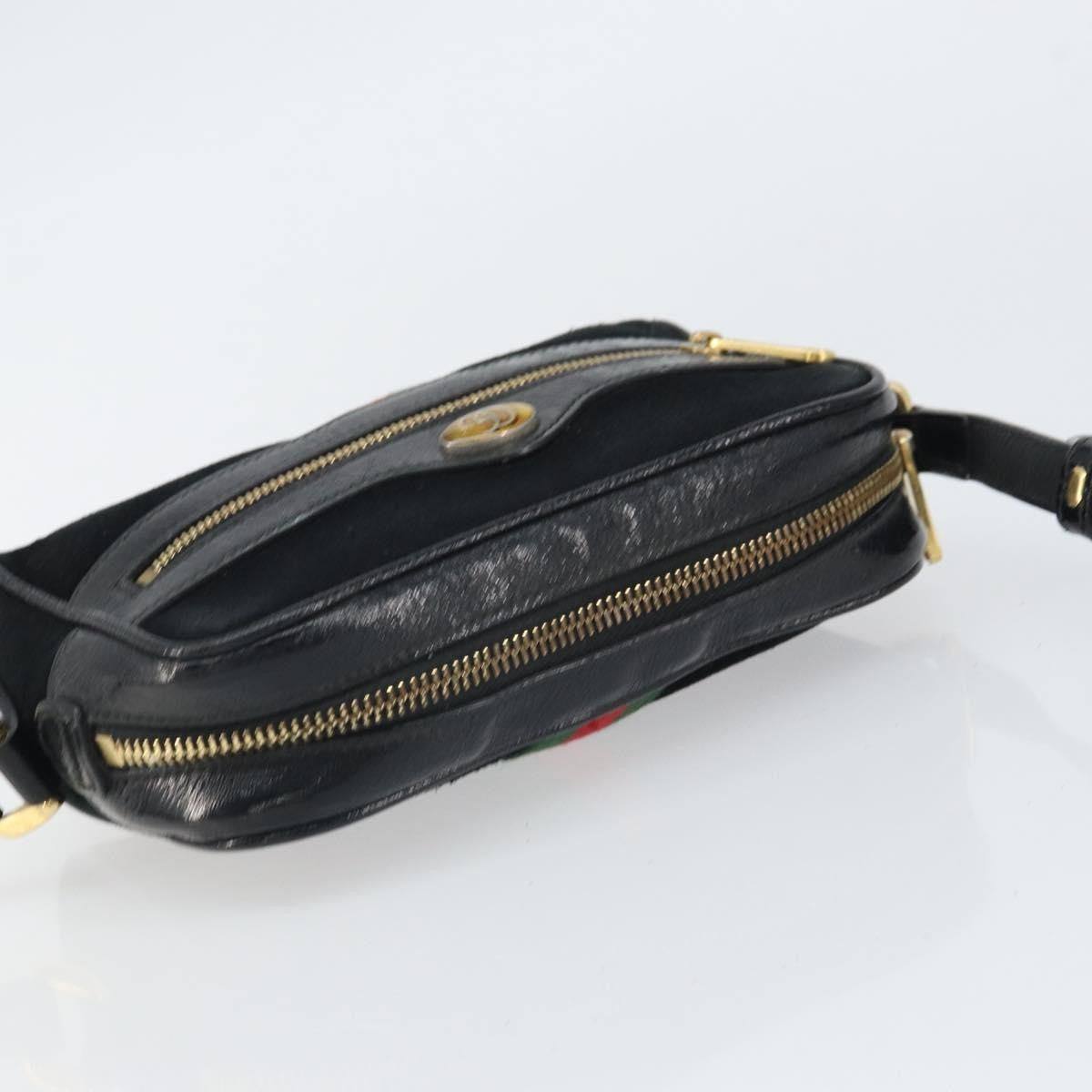 Gucci Ophidia Suede Black Suede Shoulder Bag Bag (Pre-Owned)