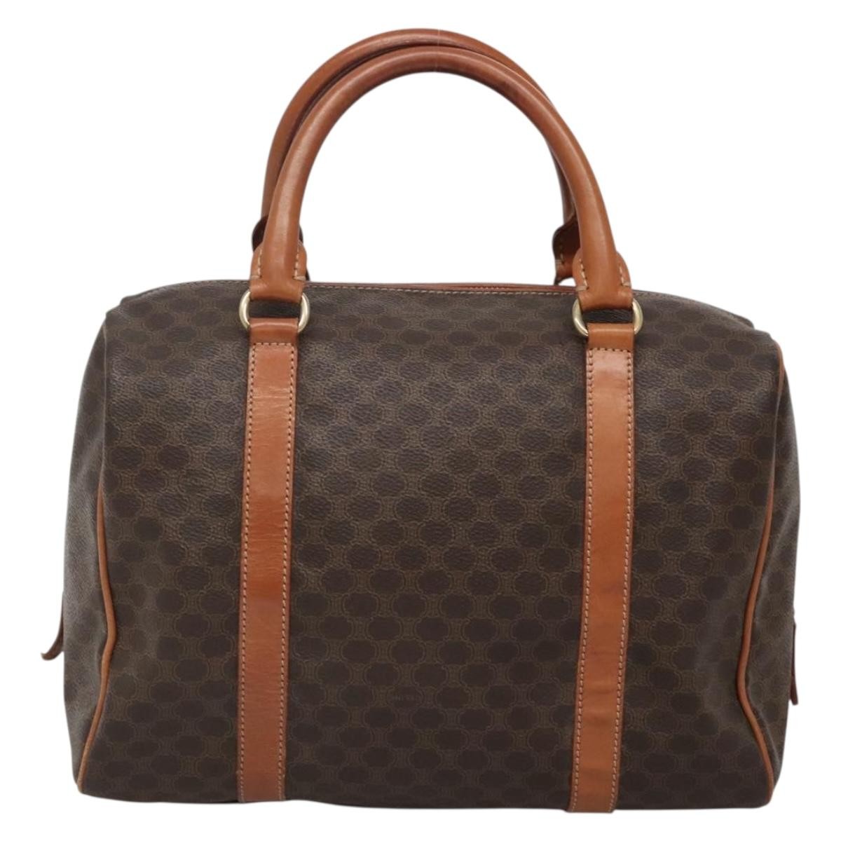 Celine Macadam Macadam With Leather Brown Canvas Bag (Pre-Owned)