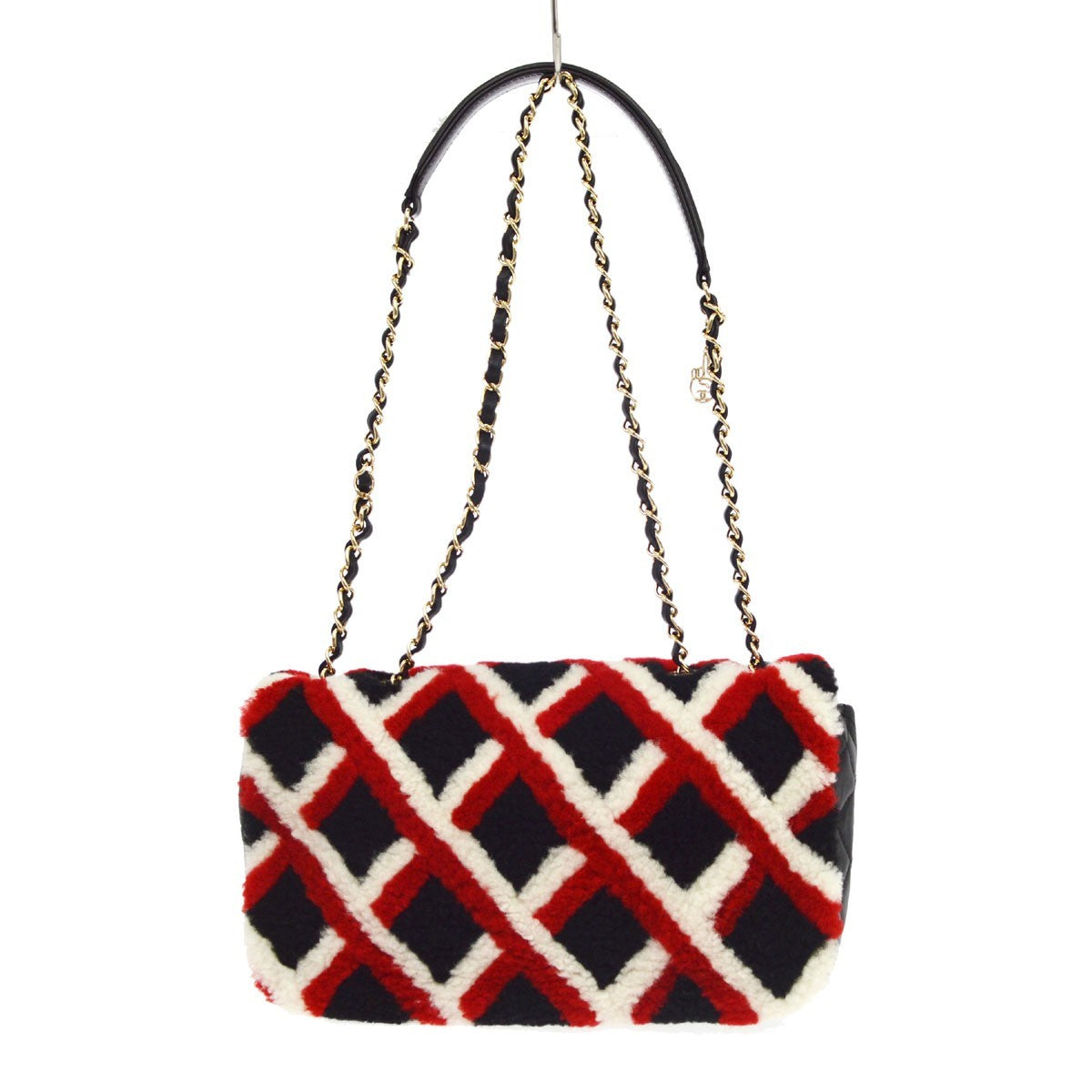 Chanel Emoticon Cc Flap Shearling With Quilted Lambskin Multicolour Leather Handbag (Pre-Owned)