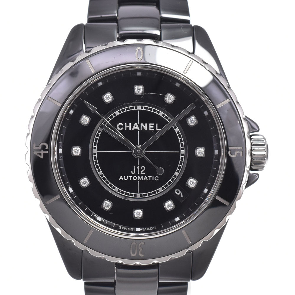 Chanel J12 Automatic Ceramic And Stainless Steel With Diamond Markers Watch (Pre-Owned)