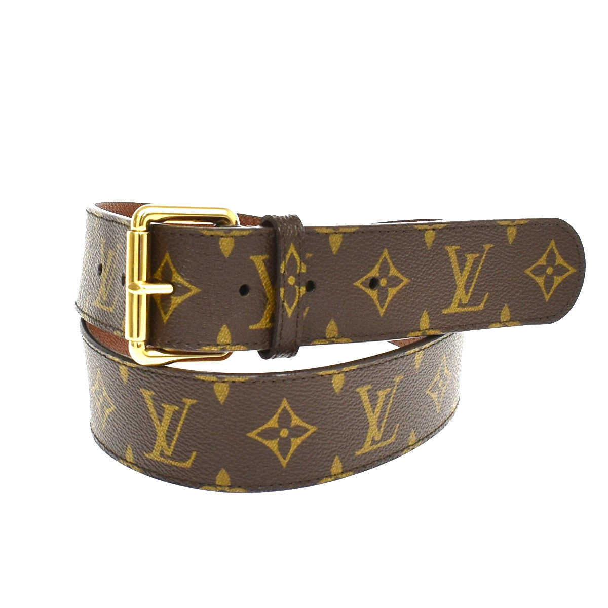 Louis Vuitton Ceinture Belt Monogram Canvas Brown Canvas Belts Accessory (Pre-Owned)