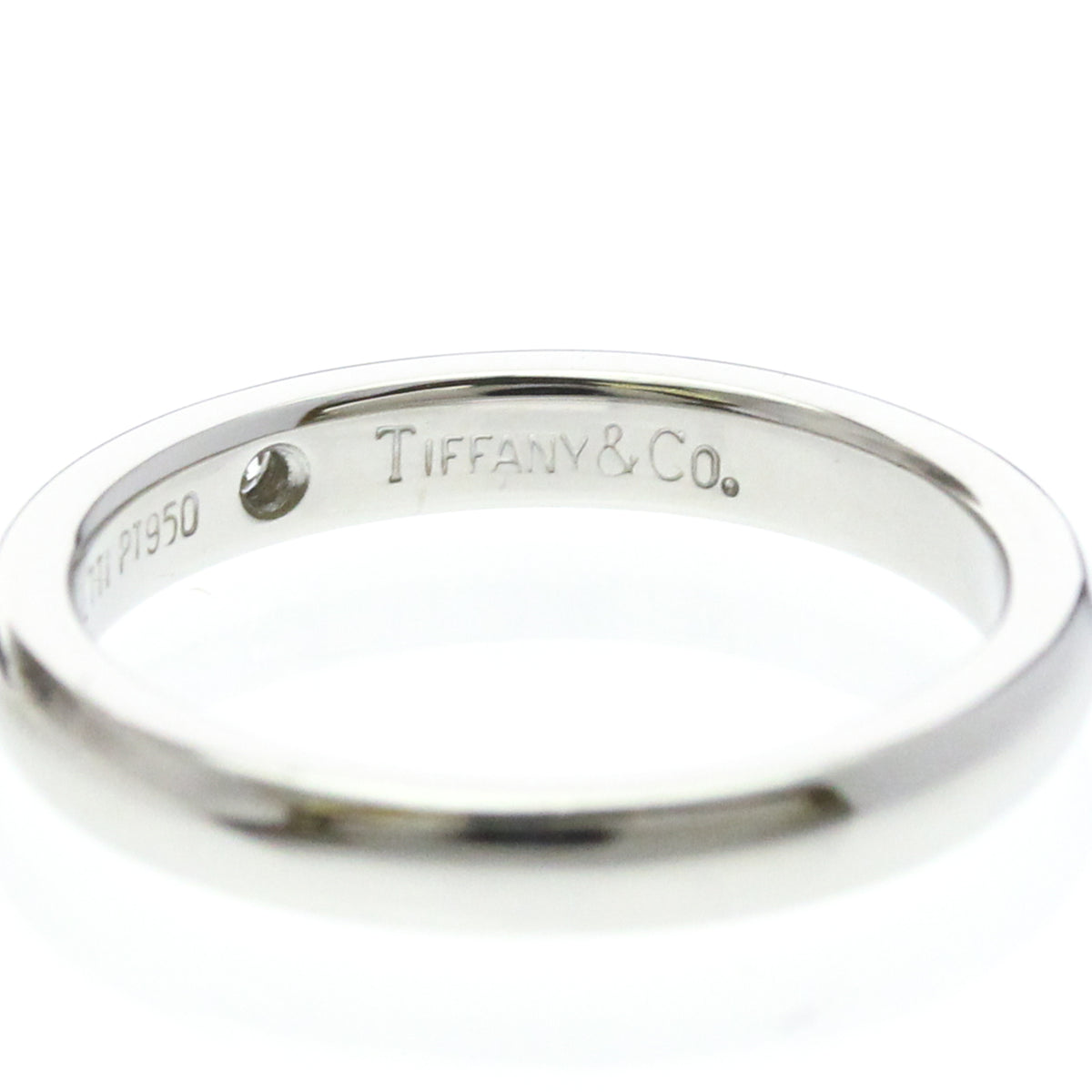 Tiffany & Co. Classic Wedding Band Platinum Silver Platinum Ring Jewelry (Pre-Owned)