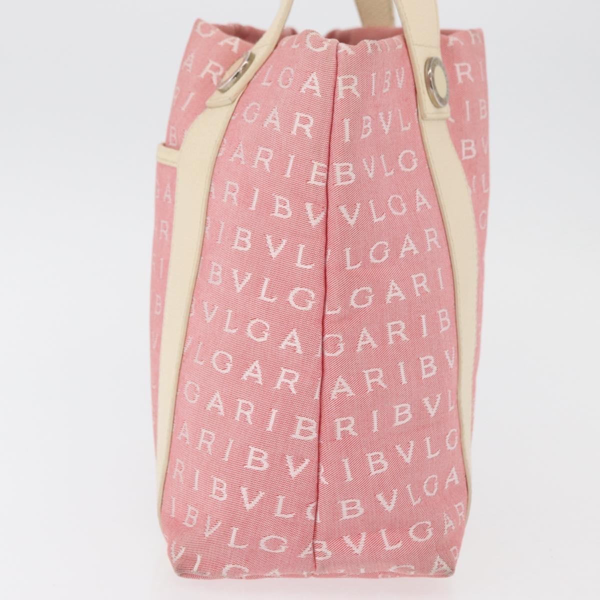 Bvlgari Logomania Canvas Pink Canvas Shoulder Bag Bag (Pre-Owned)