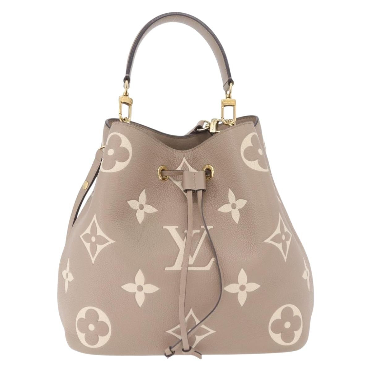 Louis Vuitton Neo Noe By The Pool Monogram Raffia Beige Leather Handbag (Pre-Owned)