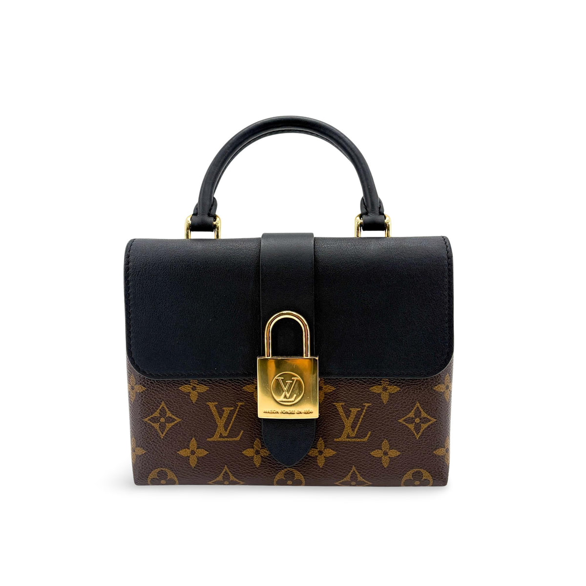 Louis Vuitton Locky Monogram Canvas With Leather Black Canvas Handbag (Pre-Owned)