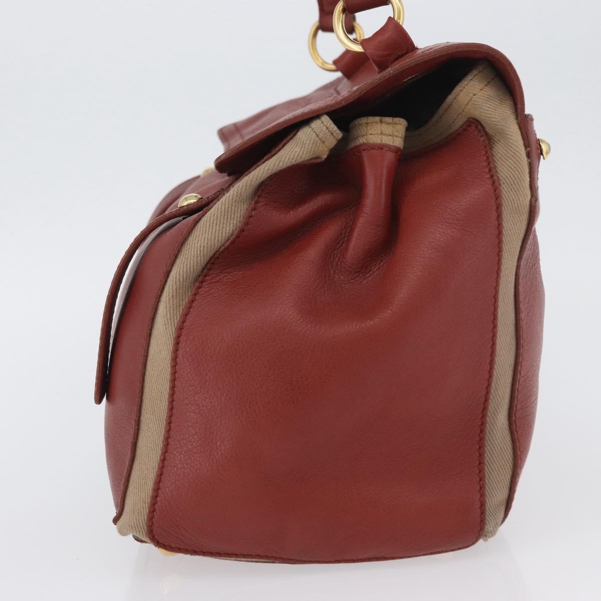 Saint Laurent Muse Two Leather Red Leather Handbag (Pre-Owned)