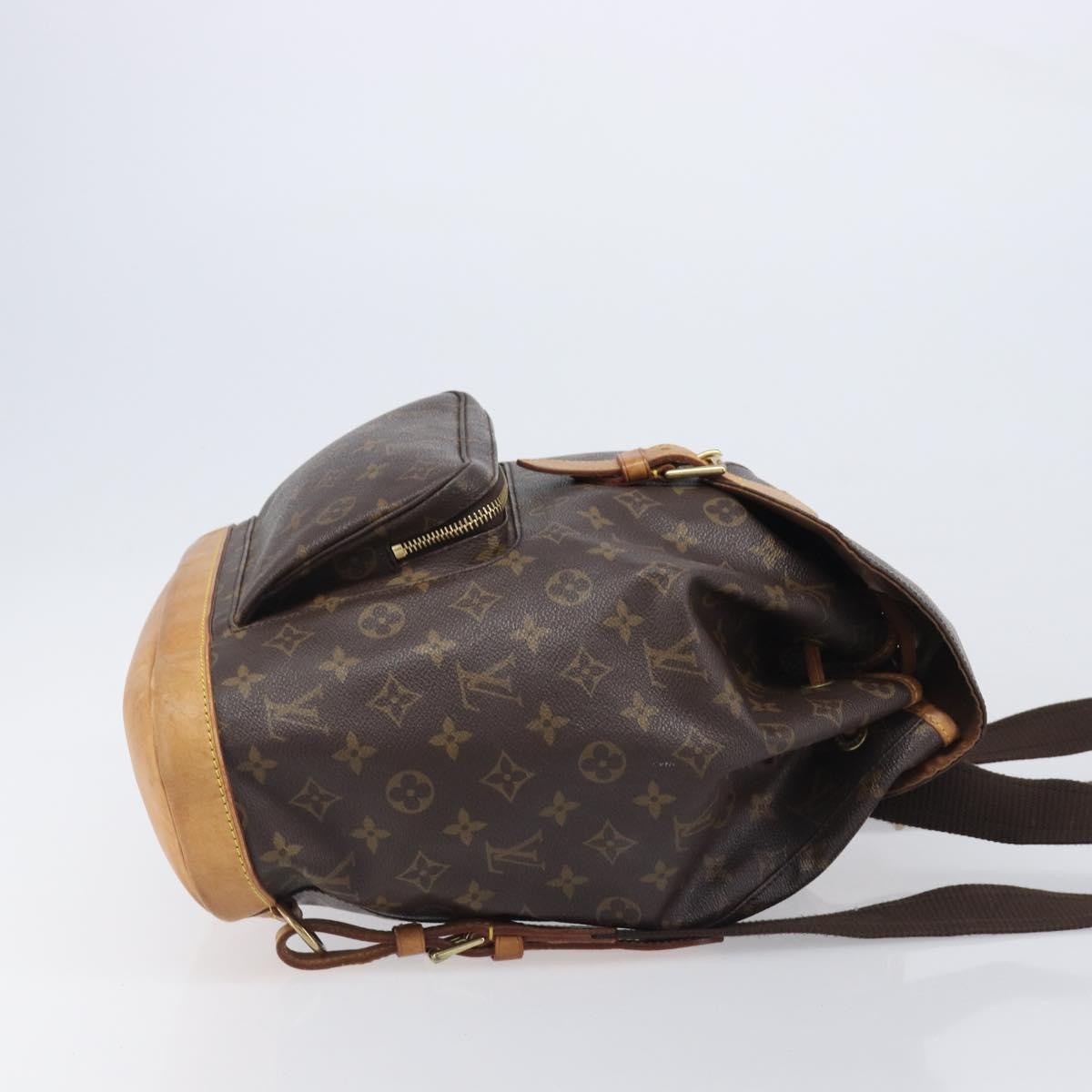 Louis Vuitton Vintage Montsouris Monogram Canvas Brown Canvas Backpack Bag (Pre-Owned)