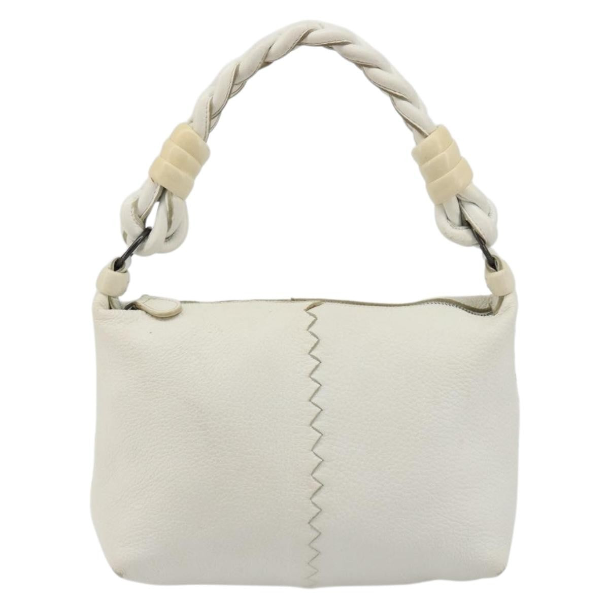 Bottega Veneta Vintage Leather White Leather Handbag (Pre-Owned)