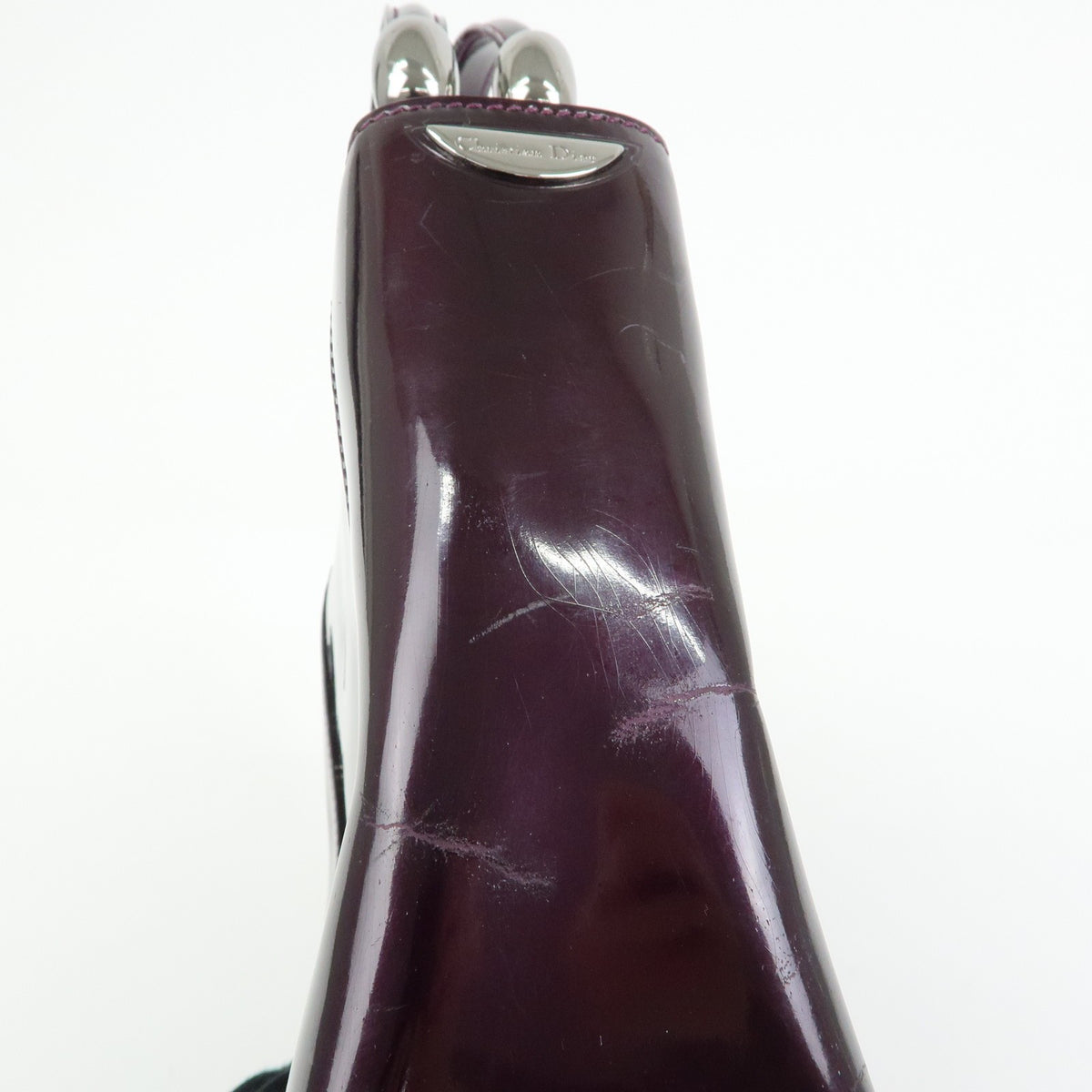 Christian Dior Handbag Leather Purple Patent_Leather Handbag (Pre-Owned)