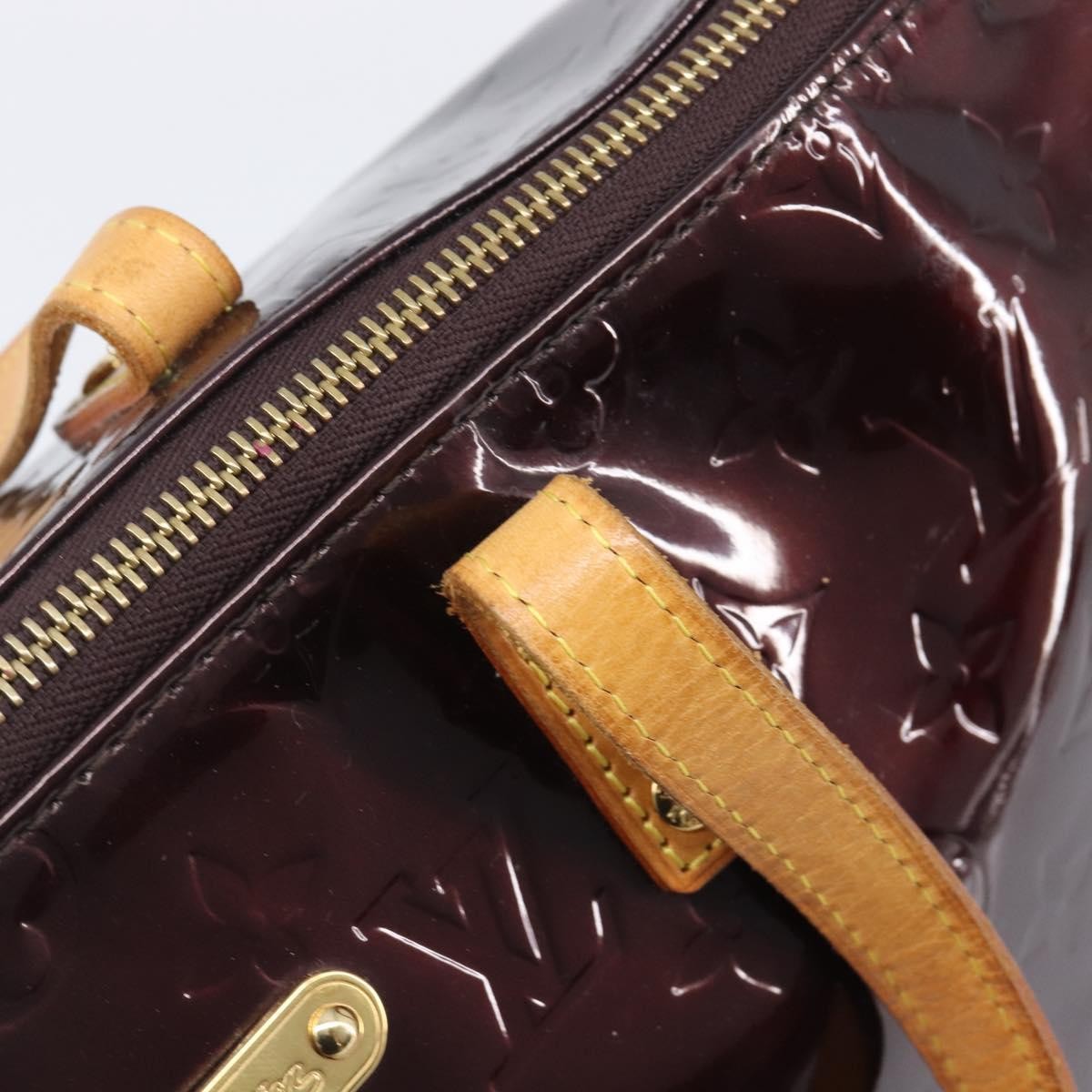 Louis Vuitton Bellevue Monogram Vernis Burgundy Patent_Leather Handbag (Pre-Owned)
