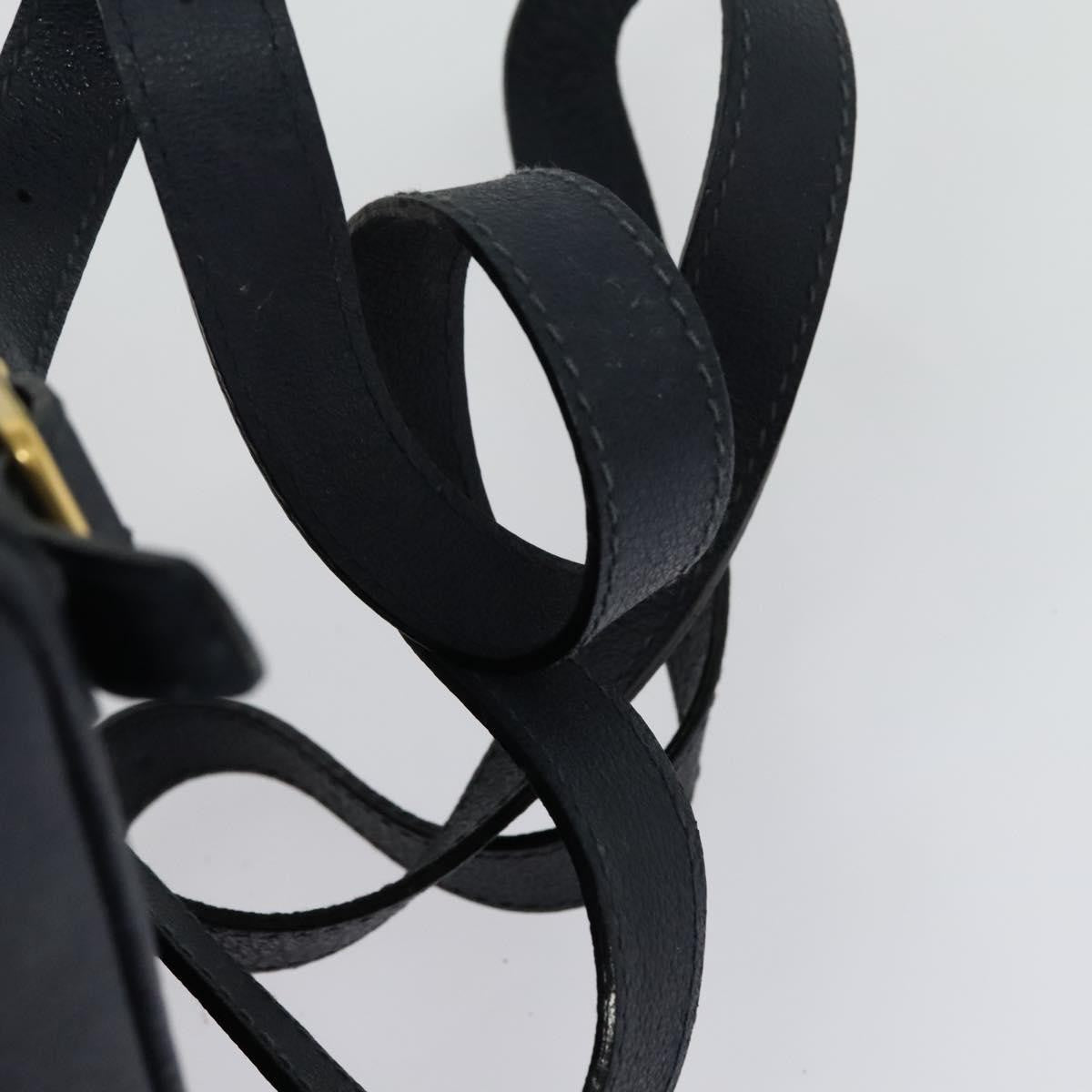Gucci Gucci Bamboo Daim Navy Suede Backpack Bag (Pre-Owned)