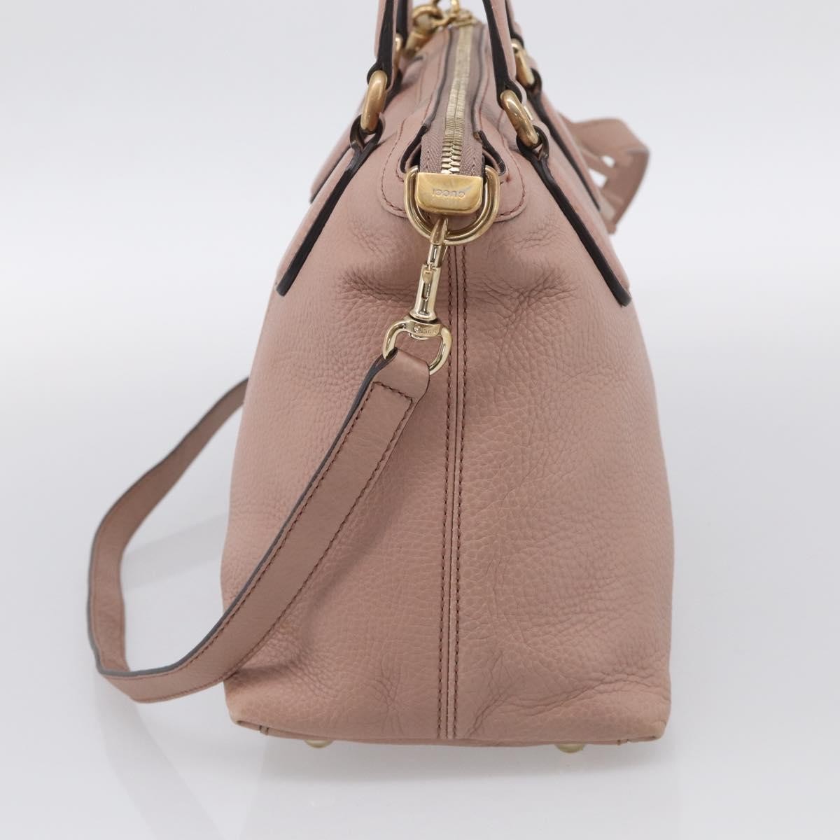 Gucci Soho Convertible Soft Top Handle Leather Pink Leather Handbag (Pre-Owned)