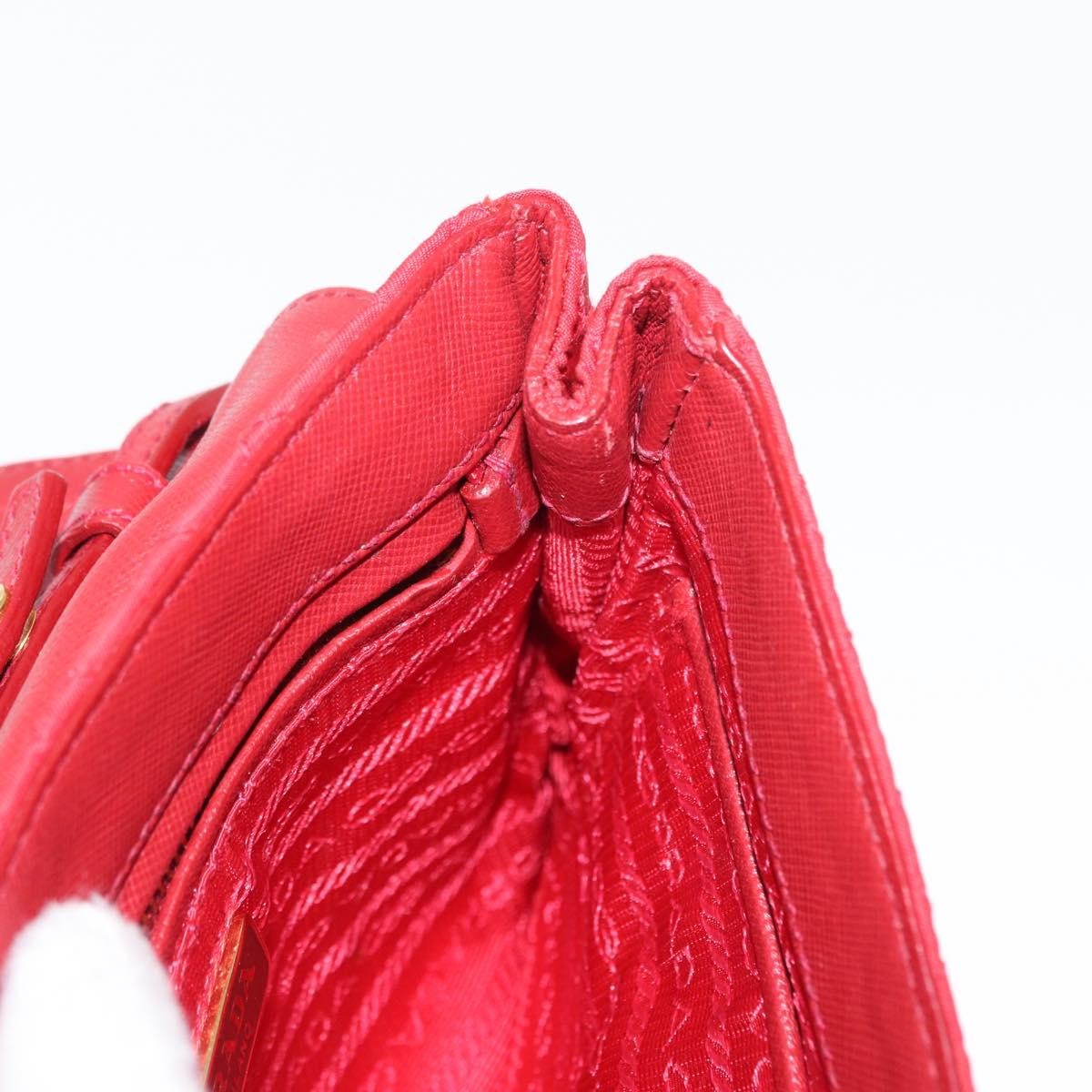 Prada Pushlock Chain Flap Quilted Tessuto Red Nylon Shoulder Bag Bag (Pre-Owned)