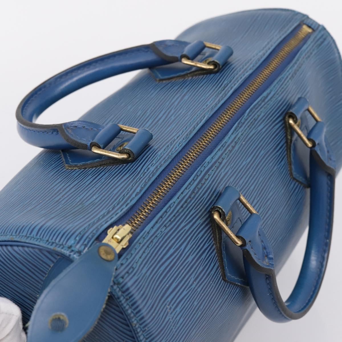 Louis Vuitton Speedy Epi Leather Blue Leather Handbag (Pre-Owned)
