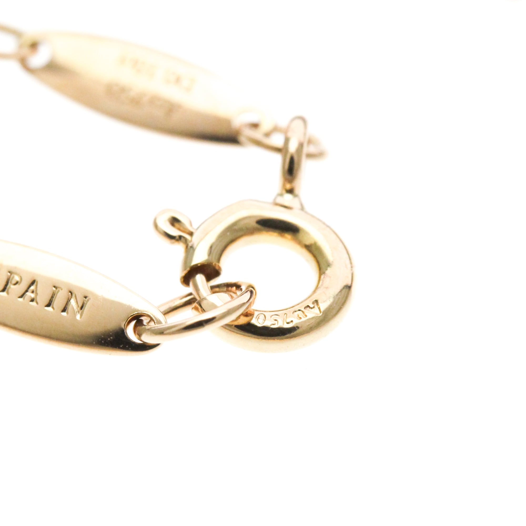 Tiffany & Co. Elsa Peretti Diamonds By The Yard 18K Rose Gold With Diamond Gold Pink_Gold Necklace Jewelry (Pre-Owned)