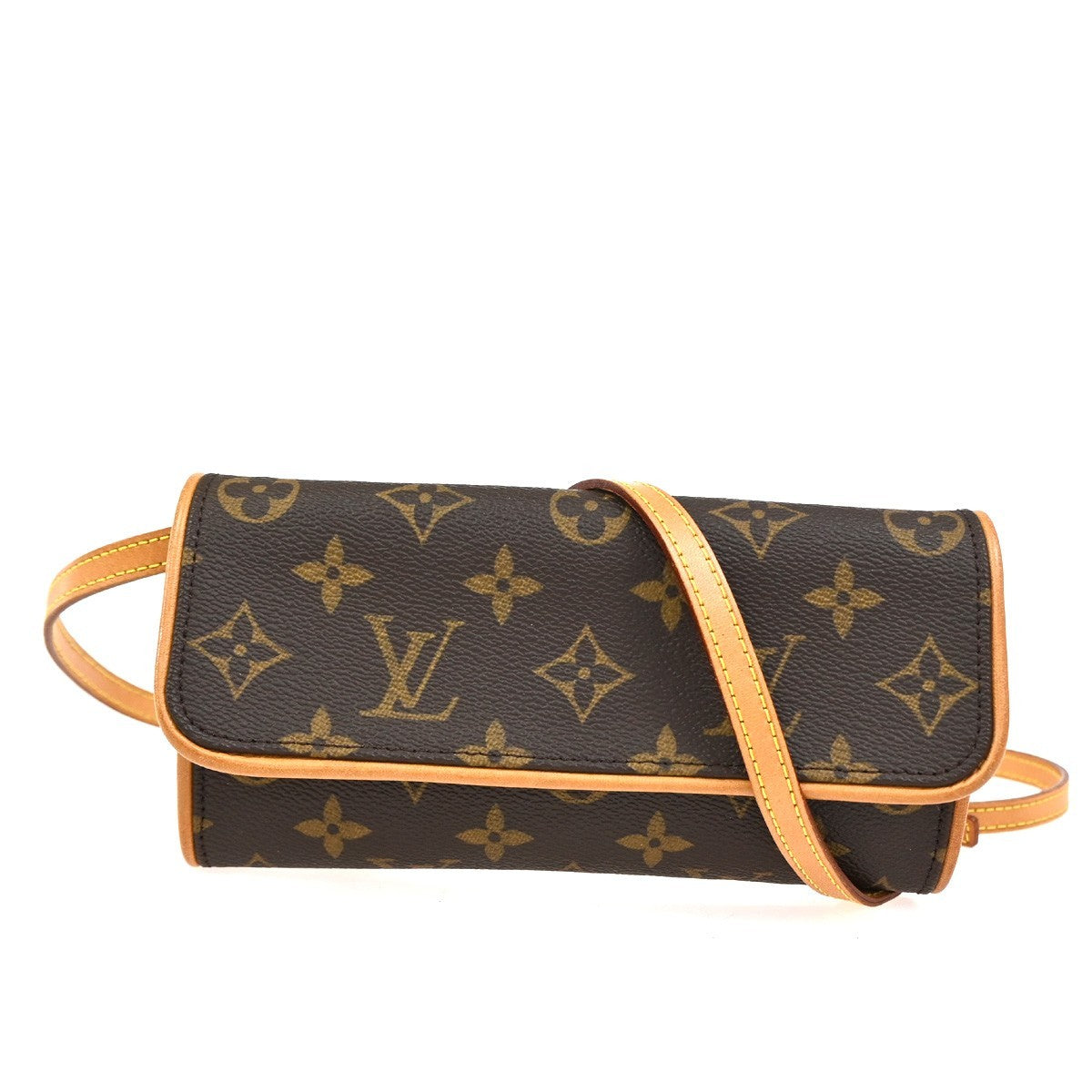 Louis Vuitton Twin Monogram Canvas Brown Canvas Clutche & Pouche Bag (Pre-Owned)