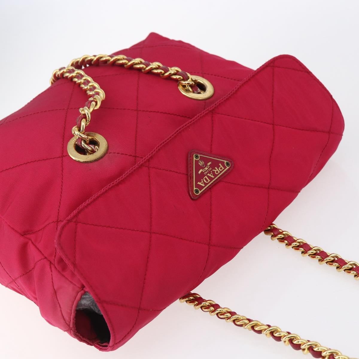 Prada Re-Edition 1995 Chain Tote Quilted Re-Nylon Pink Nylon Shoulder Bag Bag (Pre-Owned)