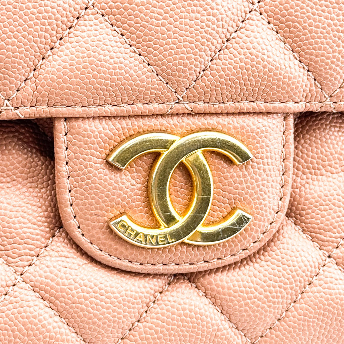 Chanel Wavy Cc Hobo Quilted Caviar Brown Leather Shoulder Bag Bag (Pre-Owned)