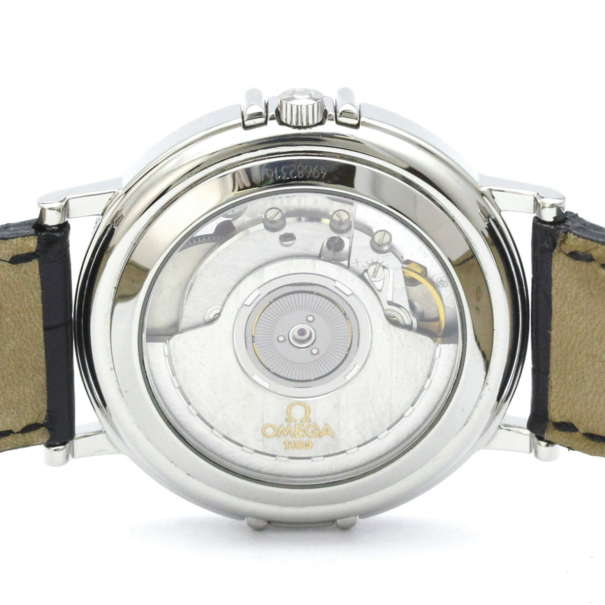 Omega Constellation Chronometer Automatic Stainless Steel And Leather Watch (Pre-Owned)
