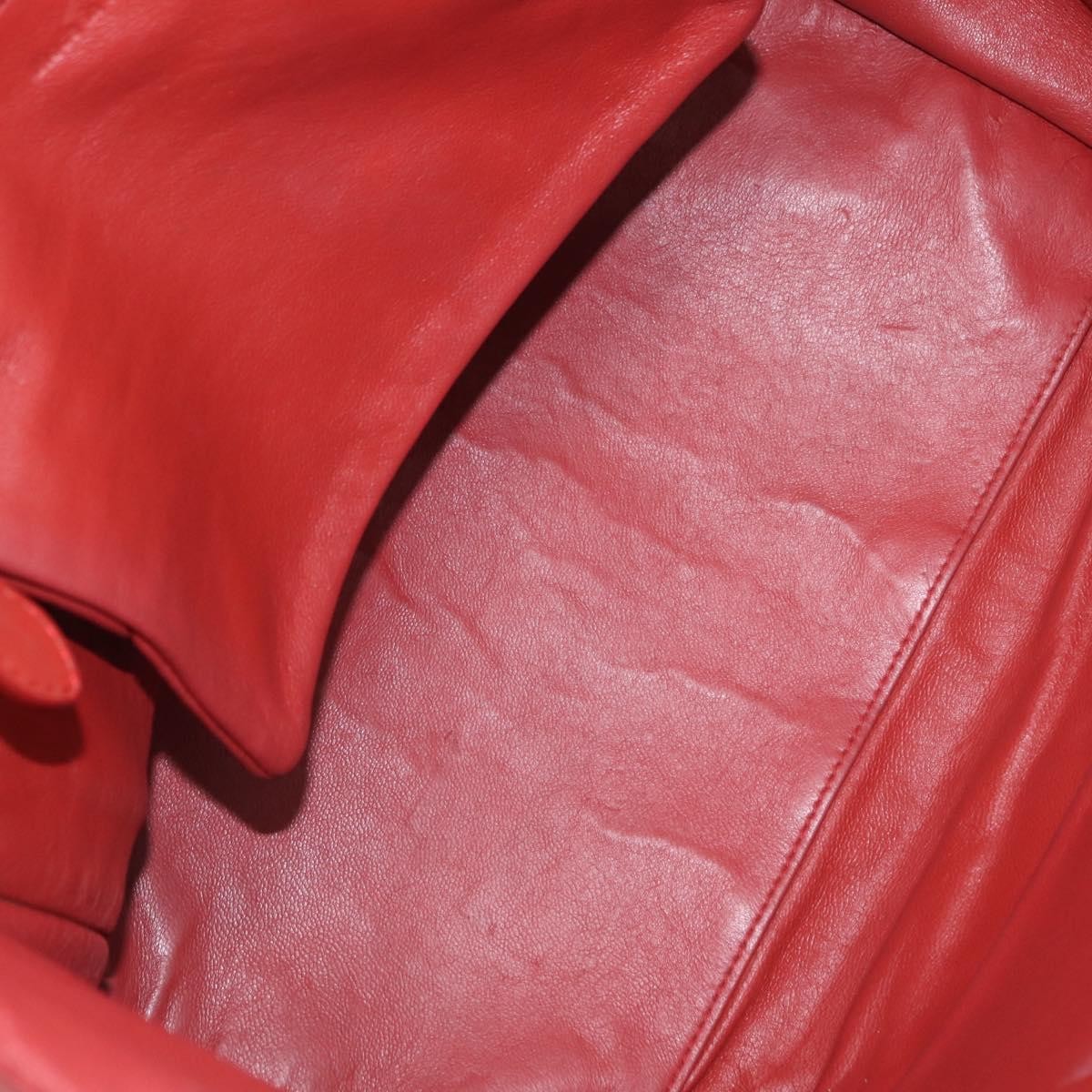 Celine Luggage Suede Red Leather Handbag (Pre-Owned)