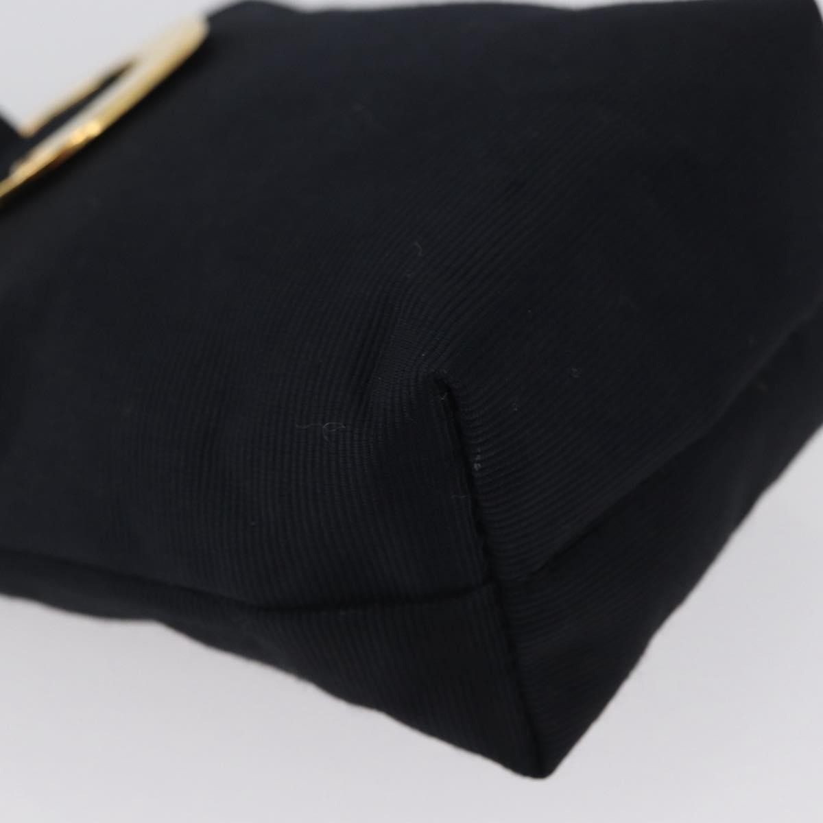 Celine Circle Logo Pouch Canvas Black Canvas Clutche & Pouche Bag (Pre-Owned)