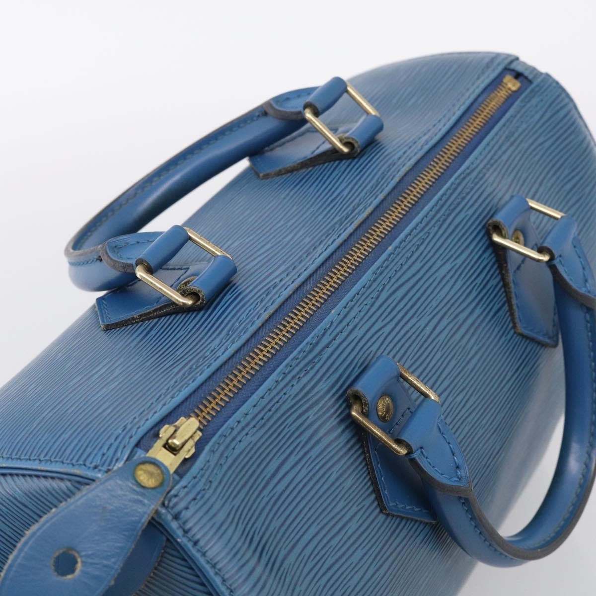 Louis Vuitton Speedy Epi Leather Blue Leather Handbag (Pre-Owned)