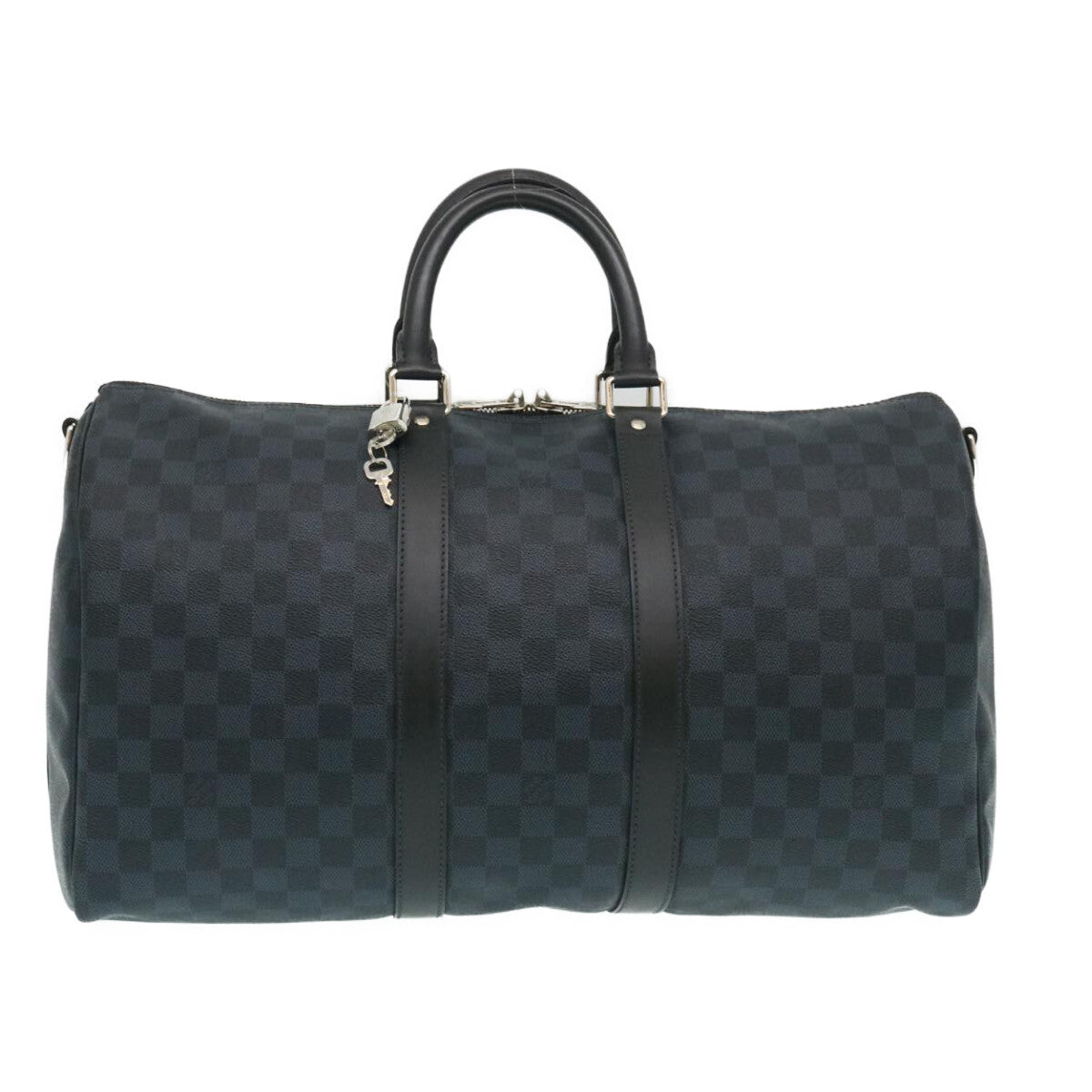 Louis Vuitton Keepall Bandouliere Damier Graphite Blue Canvas Travel Bag Bag (Pre-Owned)