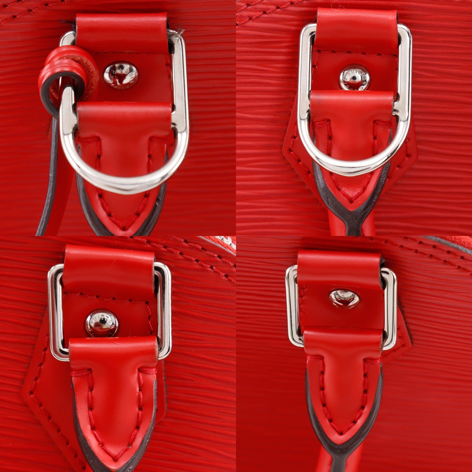 Louis Vuitton Alma Epi Leather Red Leather Handbag (Pre-Owned)