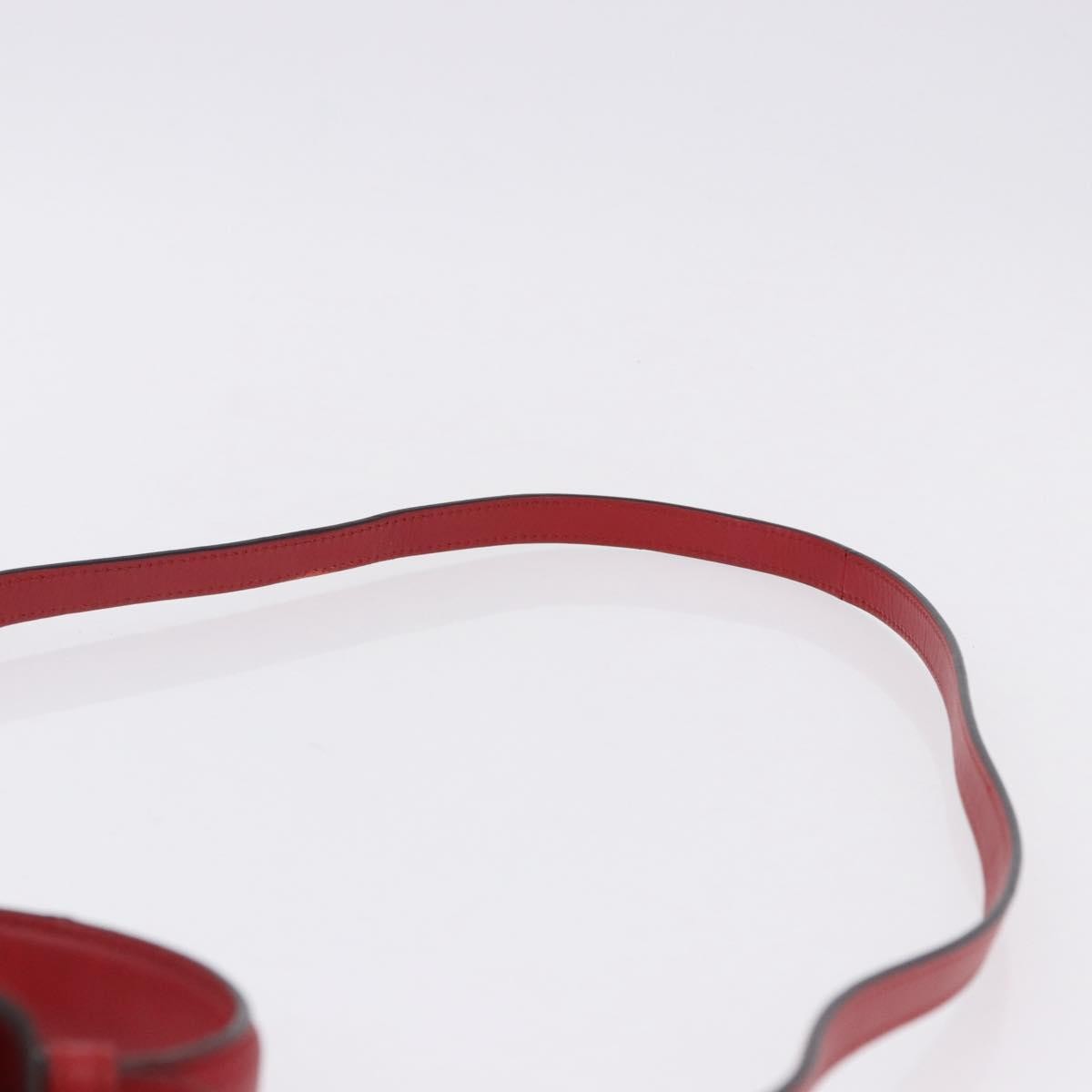 Gucci Sylvie Belt Leather Red Leather Handbag (Pre-Owned)
