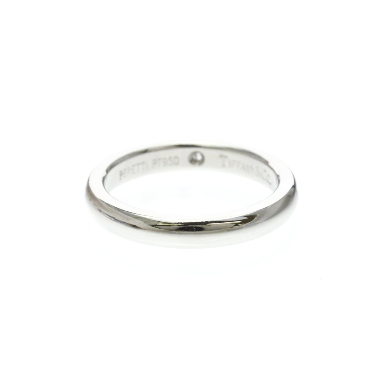 Tiffany & Co. Classic Wedding Band Platinum Silver Platinum Ring Jewelry (Pre-Owned)
