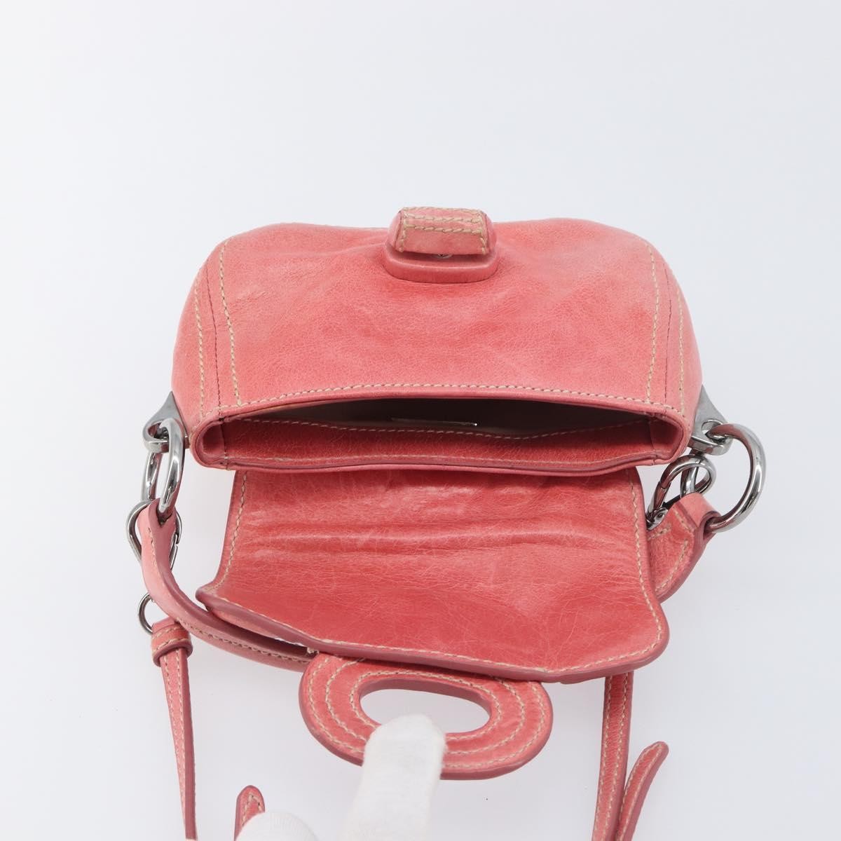 Prada Turnlock Flap Soft Calf Pink Leather Shoulder Bag Bag (Pre-Owned)