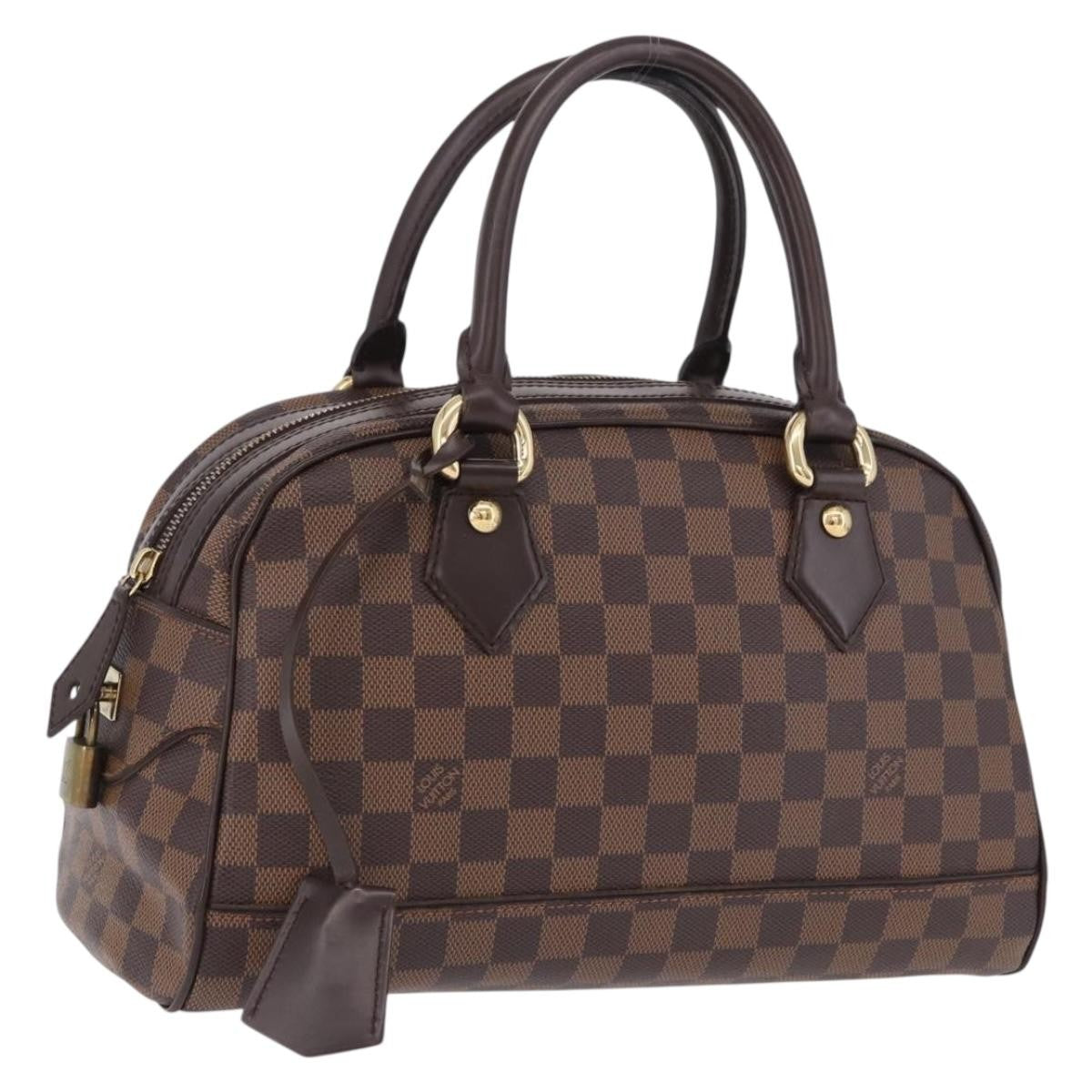 Louis Vuitton Duomo Boston Damier Ebene Brown Canvas Handbag (Pre-Owned)