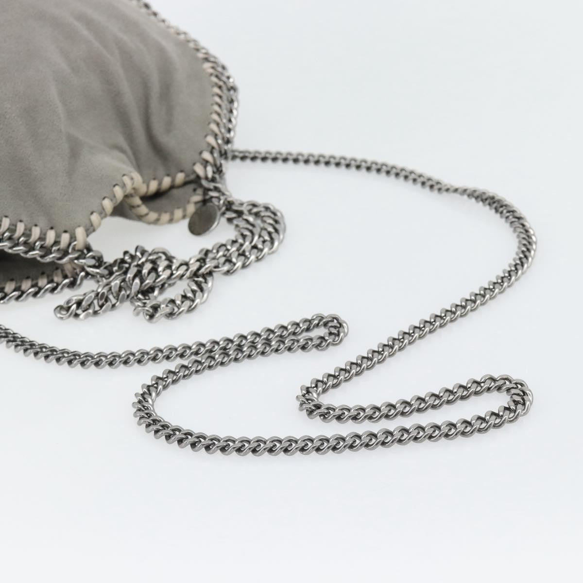 Stella Mccartney Falabella Fold Over Shaggy Deer Gray Polyester Shoulder Bag Bag (Pre-Owned)