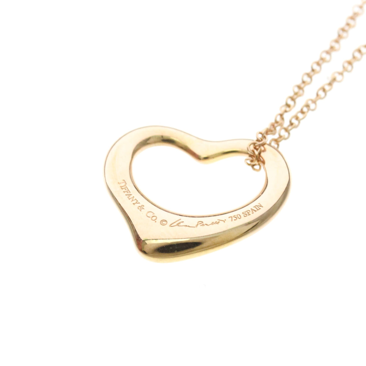 Tiffany & Co. Elsa Peretti Open Heart Pendant 18K Rose Gold Gold Pink_Gold Necklace Jewelry (Pre-Owned)