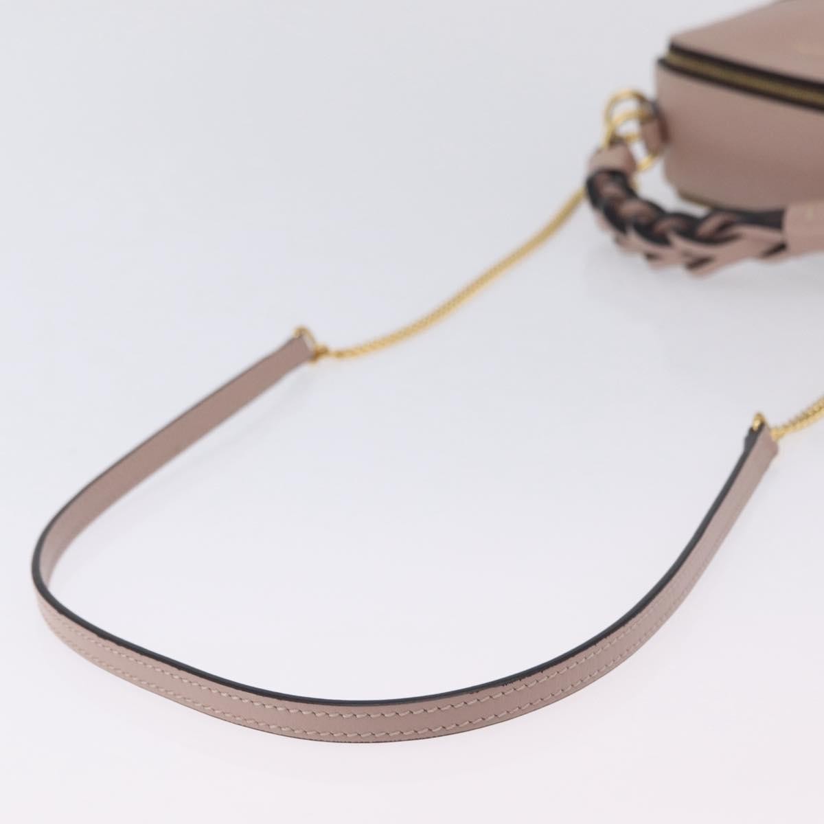 Chloe Daria Chain Leather Pink Leather Handbag (Pre-Owned)