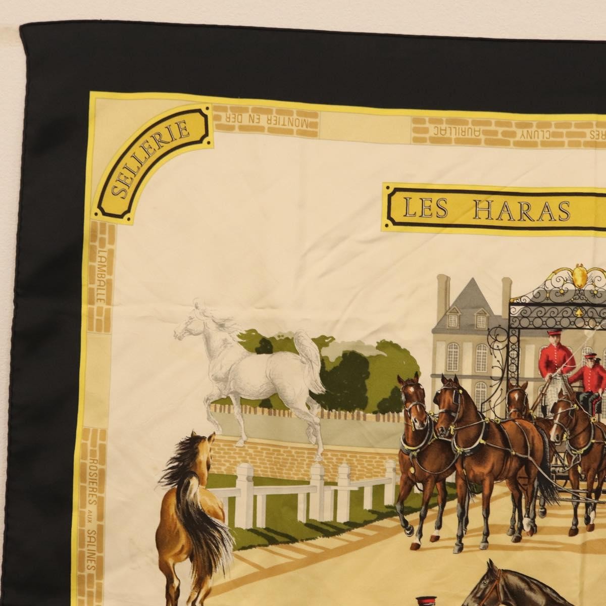 Hermes Carré 90 Silk Multicolor Black Silk Scarve & Shawl Accessory (Pre-Owned)