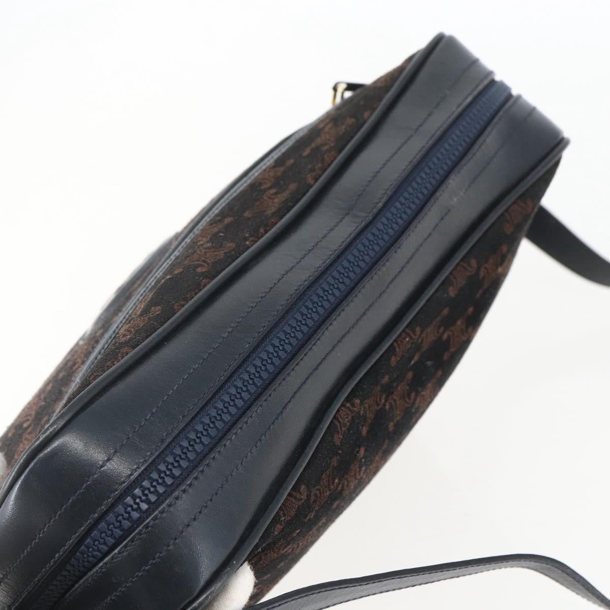 Celine C Macadam Shoulder Suede Navy Suede Shoulder Bag Bag (Pre-Owned)